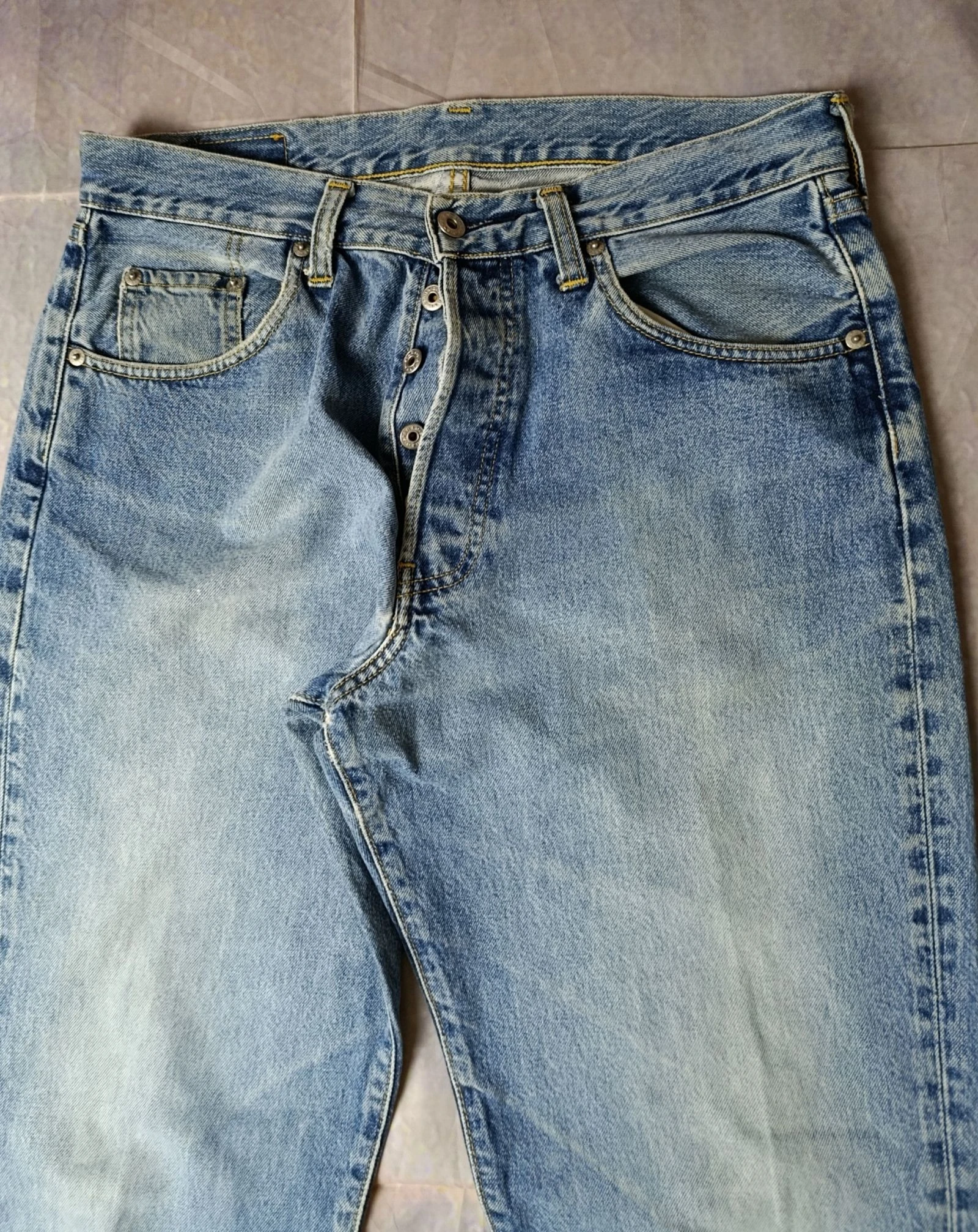 Vintage G-Star Shortcut Bootcut Bootleg Jeans para hombre W34 L32 Lavado claro con cierre de botones Y2K – photo 2